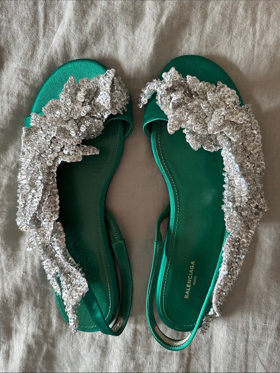 Balenciaga Shoes - Beautiful Balenciaga Sequin-Embellished Sandals